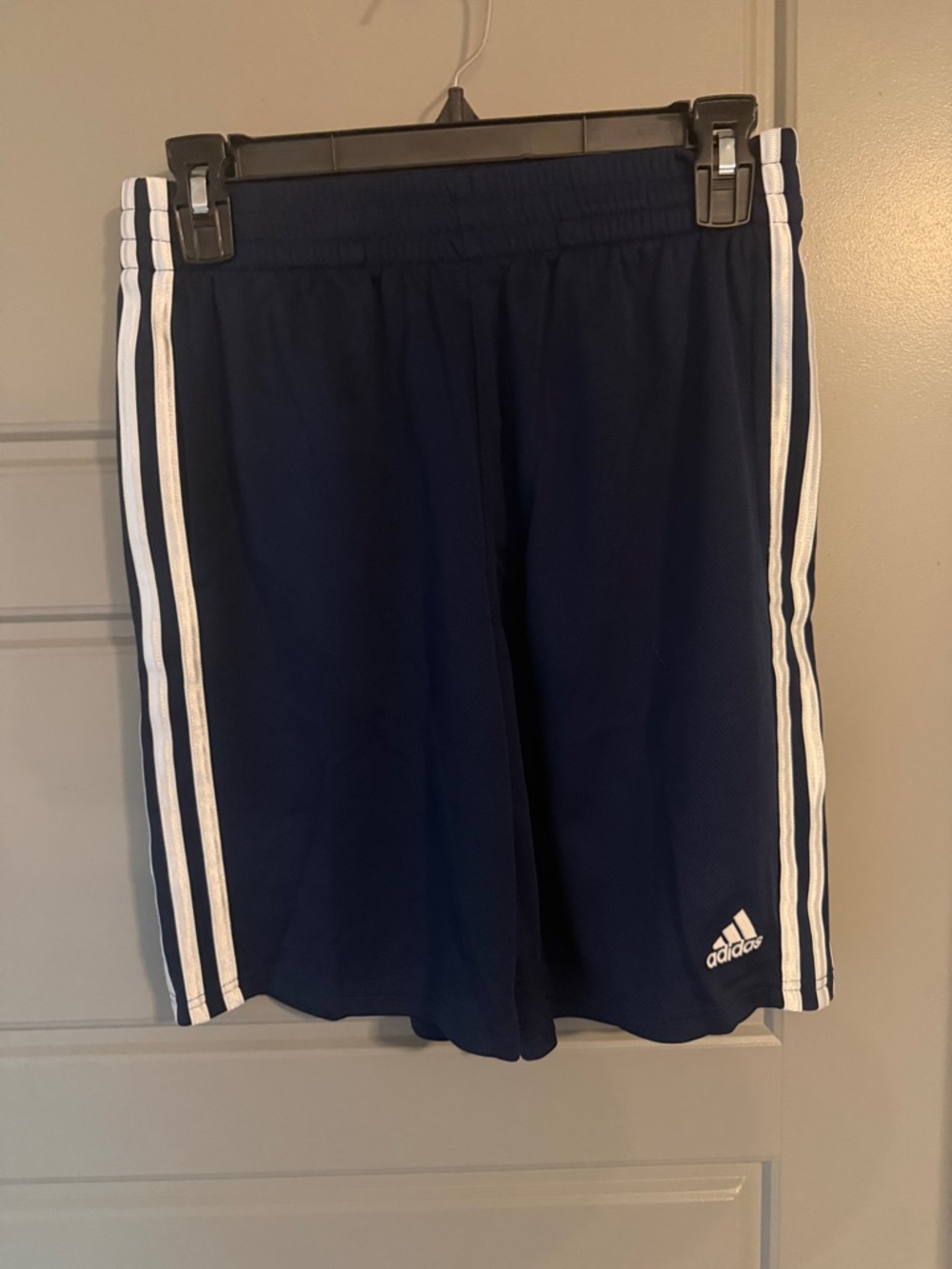adidas Navy Blue Shorts with White Stripes